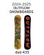 早期予約 24-25 OUTFLOW snowboards アウトフロー スノーボード dub 435