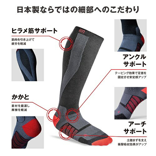 DEELUXE ディーラックス THERMO SOCKS EVO＋ スノーボードソックス サーモソックス BLACK/RED 2
