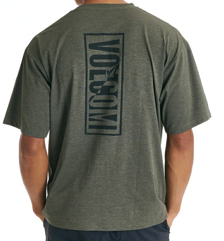 Rakuten - VOLCOM メンズ VERTICAL LOGO GRAPHIC サーフTシャツ ラッシュガード OLIVE