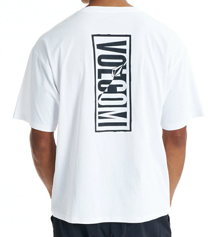 Rakuten - VOLCOM メンズ VERTICAL LOGO GRAPHIC サーフTシャツ ラッシュガード WHITE