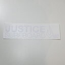 JUSTICE SURFBOARD ジャスティスサーフボード ステッカー カッティングステッカー LARGE WHITE