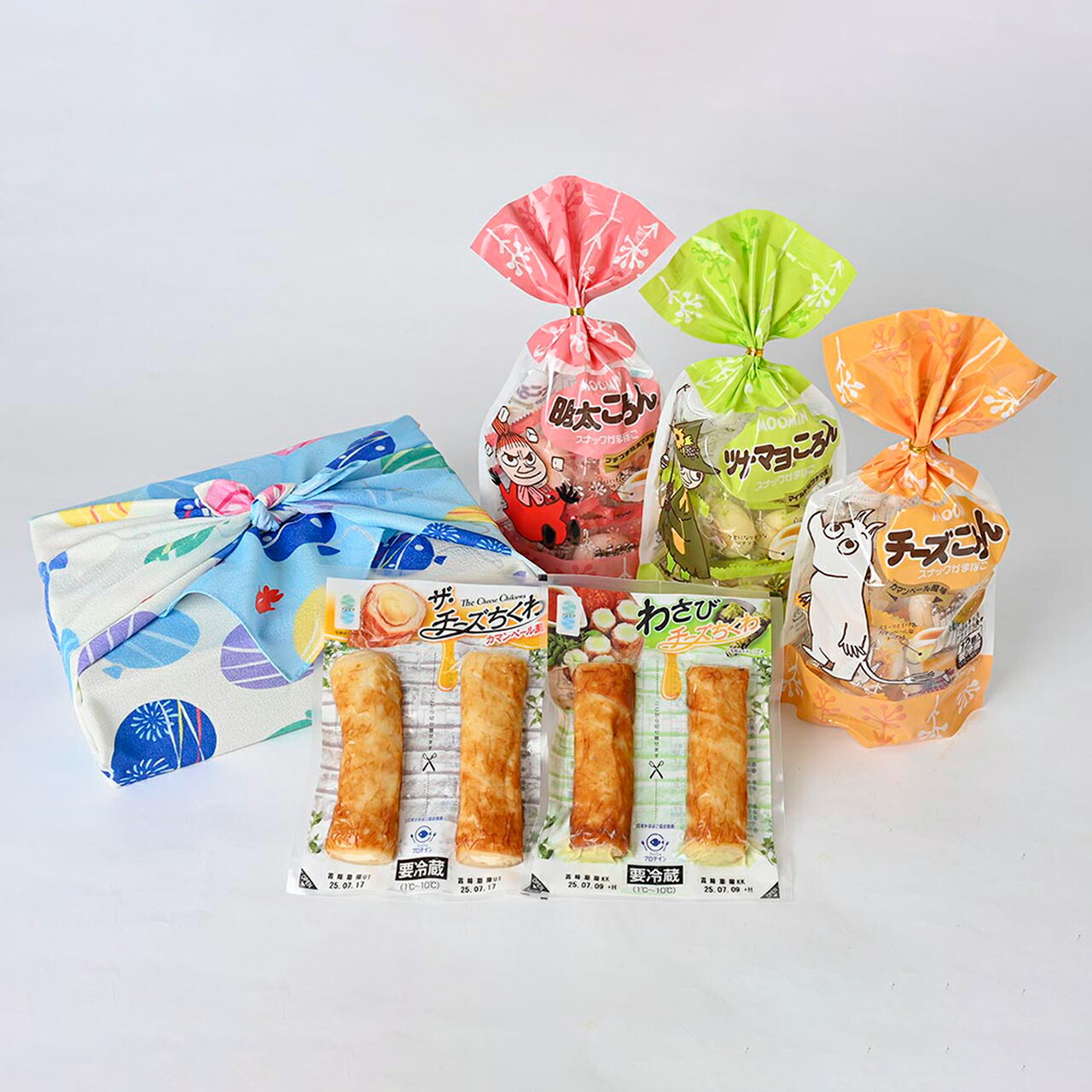【夏ギフト対象商品9月1日まで限定販売】夏祭り チーズころん ツナマヨころん 明太ころん 各1袋 チーズちくわ サラミちくわ 各1パック詰合せ ムーミン チーズかまぼこ 贈り物 ギフト お土産 グルメ お取り寄せ 父の日 お中元 母の日 子供の日 藤光海風堂