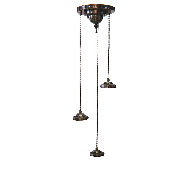 Rakuten - Antique Style Lightings3灯灯具アンティーク色口径80mmシェード用