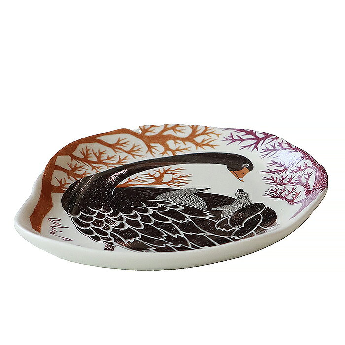 surou web shopのmorita miw 小皿　「湖畔の藪の黒鳥」｜アングル2