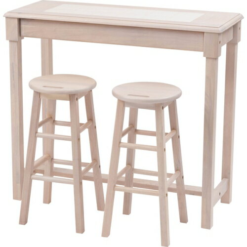 東谷ナチュラ カウンタースツールセット (ホワイト) (テーブル:W95×D38×H85 スツール:W29×D29×H60(座面:φ28))【送料無料(北海道・...
