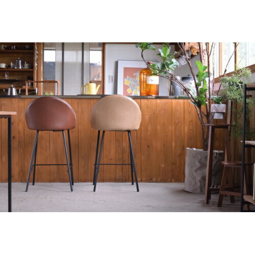 東谷カウンターチェア (ベージュ) (W47×D47×H87×SH67)【送料無料(北海道・沖縄送料別)】 [3]