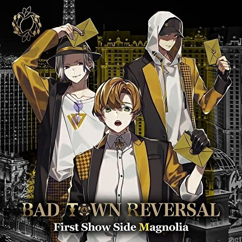 BAD TOWN REVERSAL First Show Side MagnoliaMagnoliaマグノリア まぐのりあ　発売日 : 2022年9月28日　種別 : CD　JAN : 4935228204540　商品番号 : ZMCZ-16013【商品紹介】『カジノ』×『ライブ』×『男性キャラクター』をかけ合わせた新音楽プロジェクト”BAD TOWN REVERSAL”より、1st Singleが3枚同時リリース!テーマソング「Theme of B.T.R.」に加え、ユニット曲2曲と、本作初となるドラマトラックをそれぞれ収録!謎に包まれた男たちの素顔の片鱗が、今明らかに!本作は、Magnolia編。【収録内容】CD:11.Theme of B.T.R.2.BLACK KISS3.The Future4.Drama Track "First Show Side Magnolia"5.BLACK KISS(instrumental)6.The Future(instrumental)