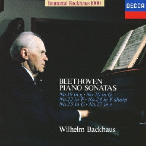 CD / ヴィルヘルム・バックハウス / ベートーヴェン:ピアノ・ソナタ第19・20・22番 第24番・第25番(かっこう)・第27番 (限定盤) / UCCD-9161