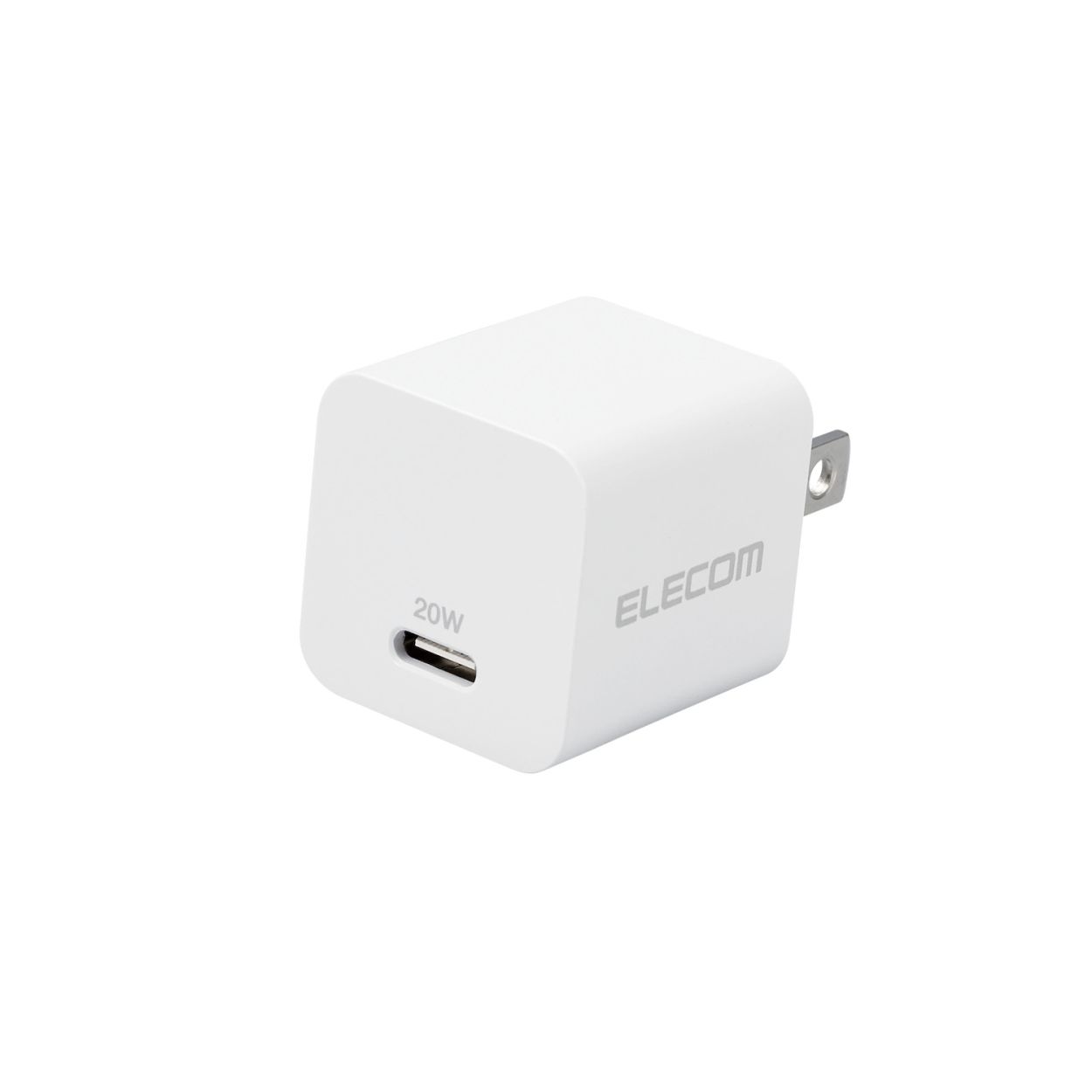 AC充電器/USB充電器/USB Power Delivery準拠/20W/USB-C1ポート/固定プラグ/ホワイトエレコム株式会社