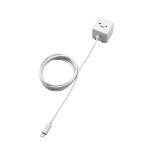 LightningAC充電器/1.0A出力/ケーブル一体/1.5m/ホワイトフェイスエレコム株式会社 LightningAC充電器/1.0A出力/ケーブル一体/1.5m/ホワイトフェイスエレコム株式会社