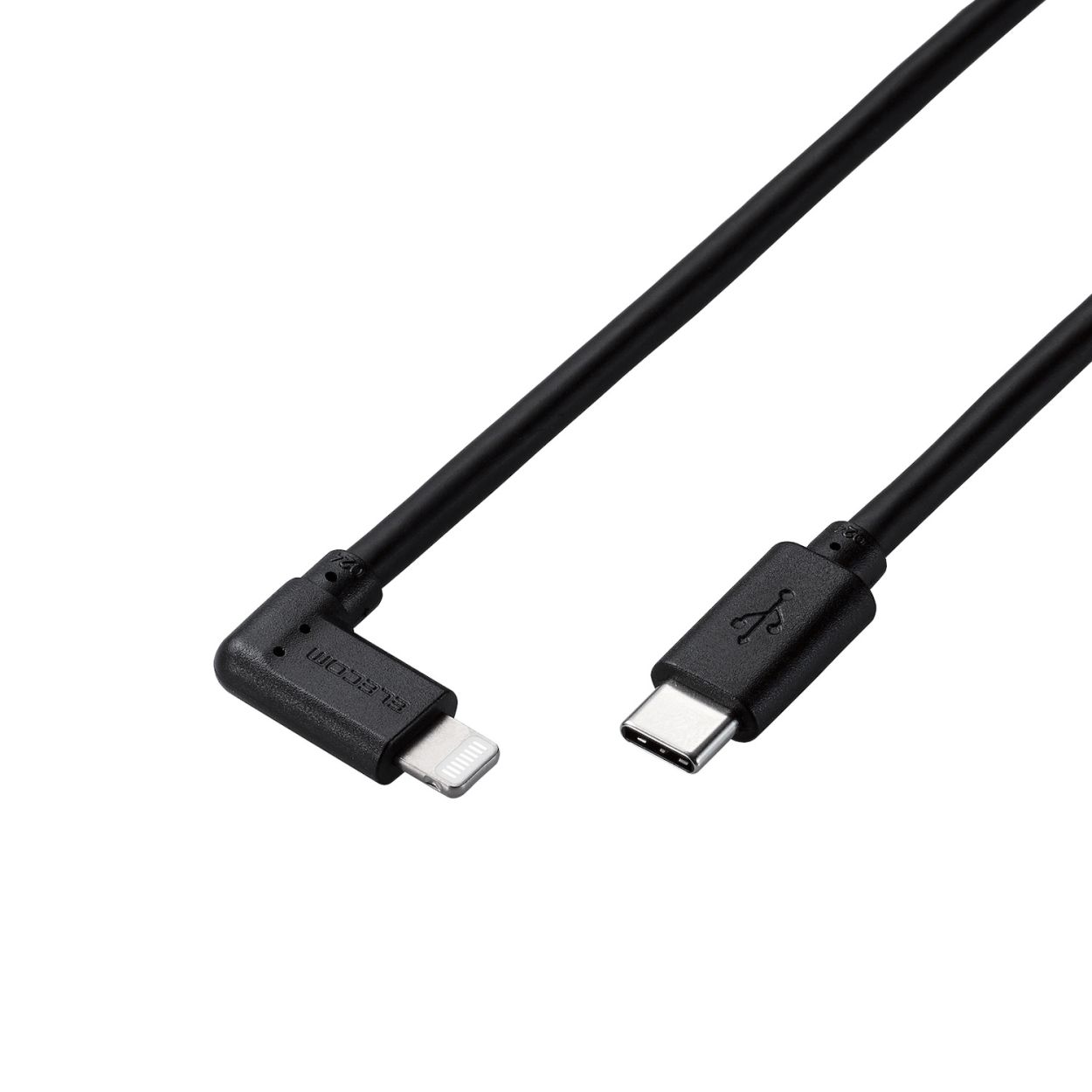 USB C-Lightningケーブル/USB Power Delivery対応/L字コネクタ/抗菌/2.0m/ブラックエレコム株式会社 1