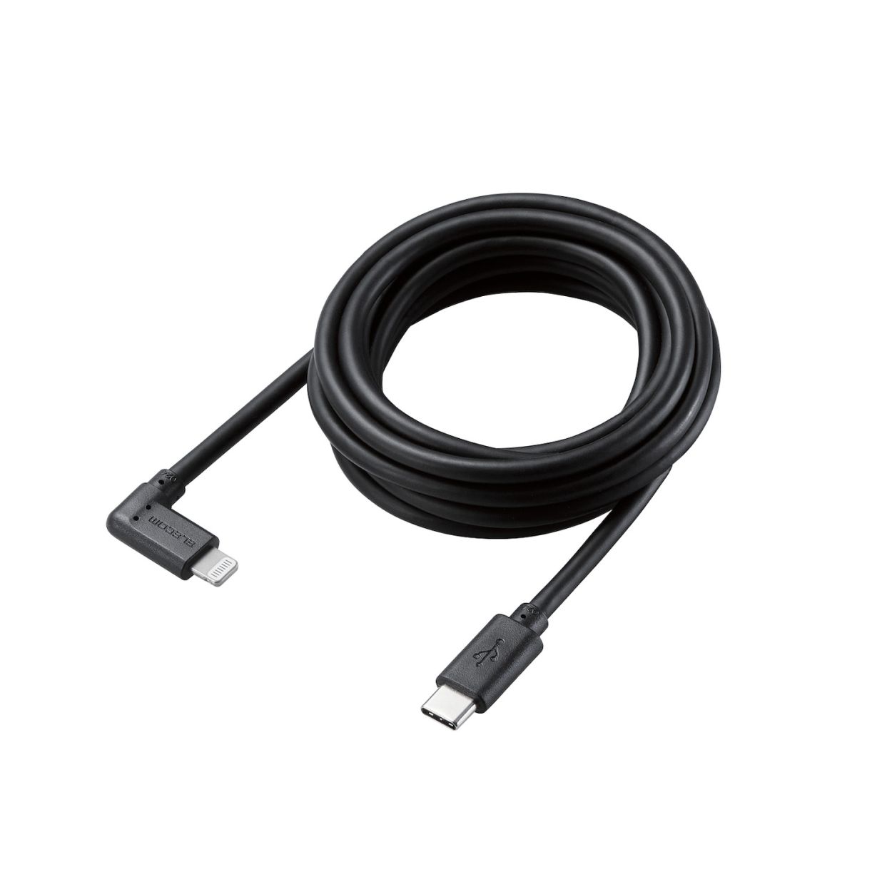 USB C-Lightningケーブル/USB Power Delivery対応/L字コネクタ/抗菌/2.0m/ブラックエレコム株式会社 2