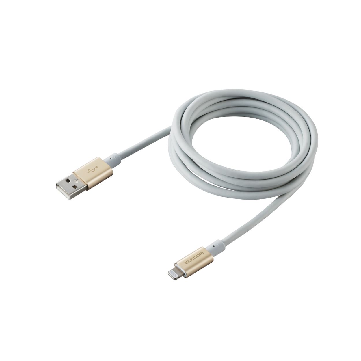 Lightningケーブル/準高耐久/アルミコネクタ/2.0m/ゴールドエレコム株式会社