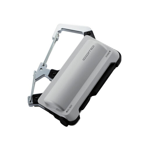 モバイルバッテリー/カラビナ一体型/リチウムイオン電池/15W/USB-C入出力1ポート/5000mAh/防水・防塵・耐衝撃/IP44/ライトグレーエレコム株式会社 モバイルバッテリー/カラビナ一体型/リチウムイオン電池/15W/USB-C入出力1ポート/5000mAh/防水・防塵・耐衝撃/IP44/ライトグレーエレコム株式会社