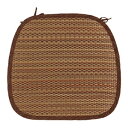 【新生活】い草シートクッション 南風 ひも付き (40cm × 38cm) (ブラウン)【取寄商品】【北海道・沖縄送料別】