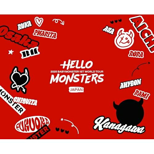 1ST WORLD TOUR(HELLO MONSTERS) IN JAPAN 〜2025.04.13 K-ARENA YOKOHAMA〜(Blu-ray)BABYMONSTERベイビーモンスター べいびーもんすたー　発売日 : 2025年10月28日　種別 : BD　JAN : 4547366777154　商品番号 : SRXL-613【収録内容】BD:11.DRIP(Remix)2.BATTER UP3.CLIK CLAK4.LIKE THAT5.SHEESH6.Woke Up In Tokyo7.Love, Maybe8.DREAM9.BILLIONAIRE10.Really Like You11.CLAP YOUR HANDS 〜 Go Away12.FOREVER13.Love In My Heart14.SHEESH -Encore-15.BATTER UP(Remix) -Encore-16.DRIP -Encore-17.Love In My Heart -Encore-18.Stuck In The Middle(Remix) -Encore-19.SPECIAL INTERVIEW(BONUS VIDEO)20.RUKA(SOLO ANGLE)(BONUS VIDEO)21.PHARITA(SOLO ANGLE)(BONUS VIDEO)22.ASA(SOLO ANGLE)(BONUS VIDEO)23.AHYEON(SOLO ANGLE)(BONUS VIDEO)24.RAMI(SOLO ANGLE)(BONUS VIDEO)25.RORA(SOLO ANGLE)(BONUS VIDEO)26.CHIQUITA(SOLO ANGLE)(BONUS VIDEO)