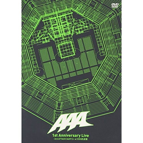 1st Anniversary Live -3rd ATTACK 060913- at 日本武道館 (ジャケットB)AAAトリプルエー とりぷるえー　発売日 : 2007年1月01日　種別 : DVD　JAN : 4988064914500　商品番号 : AVBD-91450【収録内容】DVD:11.BLOOD on FIRE2.Friday Party3."Q"4.Bomb A Head!5.CRAZY GONNA CRAZY6.夢ノカケラ7.きれいな空8.出逢いのチカラ9.ソウルエッジボーイ10.DRAGON FIRE11.VIRGIN F12.キモノジェットガール13.Let it beat!14.ハリケーン・リリ,ボストン・マリ(Original long version)15.ハレルヤ(ENCORE)16.Champagne Gold(ENCORE)17.Welcome to This World(ENCORE)18.ボクラノテ(ENCORE)