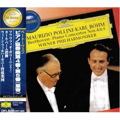 ベートーヴェン:ピアノ協奏曲第4番・第5番(皇帝)マウリツィオ・ポリーニポリーニ マウリツィオ ぽりーに まうりつぃお　発売日 : 2009年10月21日　種別 : CD　JAN : 4988005577207　商品番号 : UCCG-4620【商品紹介】若き日のピアニスト、マウリツィオ・ポリーニと、晩年の指揮者カール・ベームによる、決して同質とは言えない2人の音楽性の出会いと個性の違いが興味深い成果を上げている1976、1978年録音盤。【収録内容】CD:11.ピアノ協奏曲 第4番 ト長調 作品58 第1楽章:Allegro moderato2.ピアノ協奏曲 第4番 ト長調 作品58 第2楽章:Andante con moto3.ピアノ協奏曲 第4番 ト長調 作品58 第3楽章:Rondo.Vivace4.ピアノ協奏曲 第5番 変ホ長調 作品73(皇帝) 第1楽章:Allegro5.ピアノ協奏曲 第5番 変ホ長調 作品73(皇帝) 第2楽章:Adagio un poco mosso-attacca:6.ピアノ協奏曲 第5番 変ホ長調 作品73(皇帝) 第3楽章:Rondo.Allegro