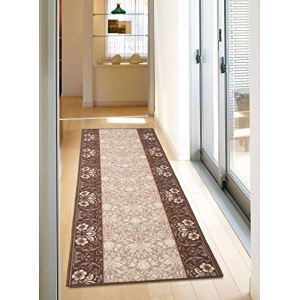 【新生活】タフトプリント廊下敷き エレガンス BR (67cm × 240cm) (ブラウン)【取寄商品】【北海道・沖縄送料別】