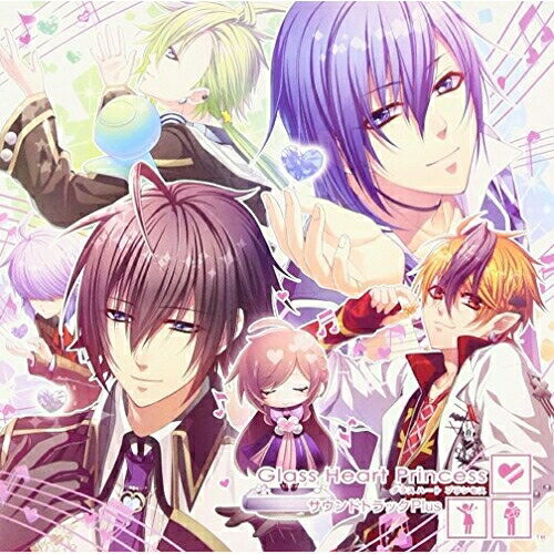 Glass Heart Princess サウンドトラック Plusゲーム・ミュージックGlass Heart Prince、柾木真之介(cv KENN)、烏丸幸斗(cv 鈴木達央)、朝比奈天馬(cv 羽多野渉)、星野彼方(cv 宮田幸季)　発売日 : 2013年1月23日　種別 : CD　JAN : 4560372441628　商品番号 : KDSD-607【商品紹介】乙女ゲーム・ブランド”オトメイト”の恋愛アドベンチャー・ゲーム『Glass Heart Princess』のサウンドトラック。ゲーム内で使用されているBGMに加え、ゲーム内のメイン・キャラクターからなるヴォーカル・ユニット”Glass Heart Prince”が歌うオープニング・テーマ「Steel Your Heart」とエンディング・テーマ「恋色ミラクル」のゲームver.他を収録した盛りだくさんの内容。【収録内容】CD:11.Steel Your Heart(game ver.)2.G.H.P3.Wake up4.Bye Sun5.Moon Light6.Oh Rubbish7.Oh Rubbish 28.Healing Heart9.Old Memory10.Don't Cry11.Training12.Knock the Bridge13.Bad Feel14.Fury of Princess15.Palpotation16.All for You17.Still for You18.Off Street19.School Days20.Space Sound21.GOD SAVE THE PRINCESS22.恋色ミラクル(game ver.)23.Steel Your Heart(柾木真之介(cv KENN) solo full ver.)(BONUS TRACK)24.Steel Your Heart(烏丸幸斗(cv 鈴木達央) solo full ver.)(BONUS TRACK)25.Steel Your Heart(朝比奈天馬(cv 羽多野渉) solo full ver.)(BONUS TRACK)26.Steel Your Heart(星野彼方(cv 宮田幸季) solo full ver.)(BONUS TRACK)27.恋色ミラクル(柾木真之介(cv KENN) solo full ver.)(BONUS TRACK)28.恋色ミラクル(烏丸幸斗(cv 鈴木達央) solo full ver.)(BONUS TRACK)29.恋色ミラクル(朝比奈天馬(cv 羽多野渉) solo full ver.)(BONUS TRACK)30.恋色ミラクル(星野彼方(cv 宮田幸季) solo full ver.)(BONUS TRACK)
