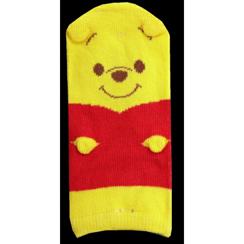 【送料無料】 キャラクターソックスKIDS (プー) （単色) (13-18cm) (3足セット)みっとめるへん社