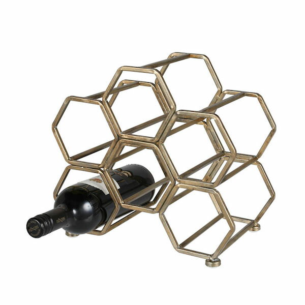 SD-DT-K19-0116AGD DULTON (_g) njJ C bN HONEYCOMB WINE RACK ANTIQUE GOLD