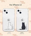 SD-AK20992i13 AKAN iPhone ケース ソフト クリア バックカバー NEKO KURONEKO iPhone 13（6.1インチ）