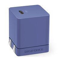 DIGIFORCE 20W 急速 超小型 充電器 スマホ iPhone Android 折畳式 急速充電 acアダプター タイプC USB-C Type-C GaN 窒化ガリウム PD デジフォース 送料無料 ネイビーブルー