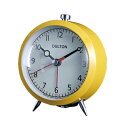 SD-DT-100-053Q-YL DULTON (ダルトン) アラームクロック ALARM CLOCK YELLOWSD-DT-100-053Q-YLカチコチ音がしそうでしない　飽きない可愛さ 今にも歩き出しそうな、可愛い足付きのアラームクロック。 その素朴さから、カチコチ音がしそうなイメージを持たれますが、静かに仕事をする時計。 ぜひ枕元に置いてあげて下さい。 また、丁度手のひらに収まるサイズなので、海外旅行のお供にする方も。 古典的なベルの音もまたご愛嬌。 サイズ : H.110mm W.90mm D.70mm 材質 : スチール ガラス 原産国 : 中国 ■時間設定の際は、ダイヤルを必ず矢印方向に回して下さい。 ■本製品の設置箇所は安定した場所をお選び下さい。落下等により、ケガ・破損等の原因になります。 ■指定の乾電池以外は使用しないで下さい。 ■本製品は屋内用です。 本製品付属の電池は動作確認用です。時計などの長期使用するものに関してはマンガン電池をお勧めいたします。 使用電池／単3×1PCS10