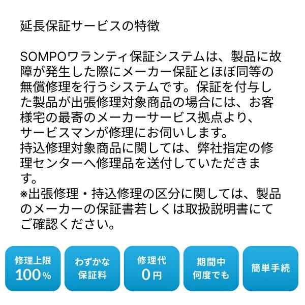 SOMPOワランティ延長保証[自然故障5年間]...の紹介画像3
