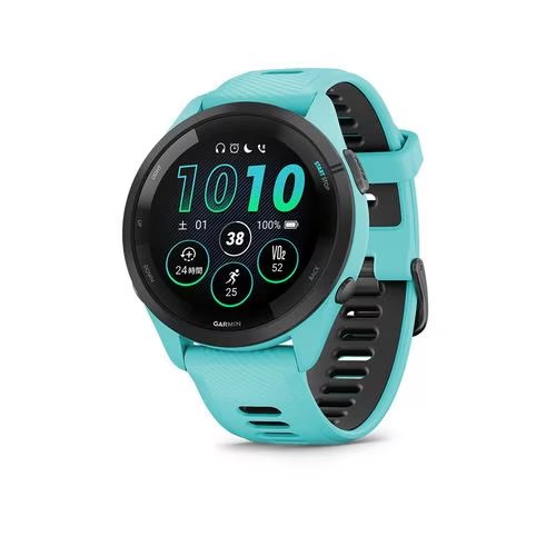 FORERUNNER-265-AQUA ガーミン GARMIN ランニングGPSウォッチ Forerunner 265(フォアランナー 265) 46.1mm ...