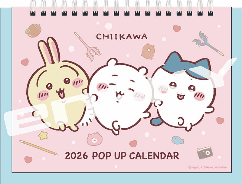 【送料込み】【取寄商品】 2026年カレンダーポップアップ卓上 ちいかわ26CL-0074[11/22発売]