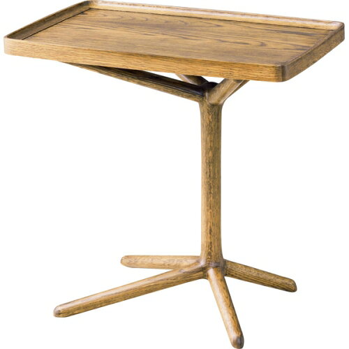 東谷2WAY サイドテーブル (ブラウン) (W54×D33×H51/38.5)【送料無料（北海道・沖縄送料別）】