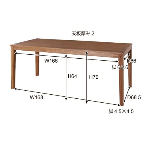 東谷アルンダ ダイニングテーブル (ライトブラウン) (W180×D85×H72)【送料無料(北海道・沖縄送料別)】 [2]