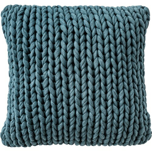 東谷ニットクッション (ブルー) (約W40×D40×H16【送料無料（北海道・沖縄送料別）】