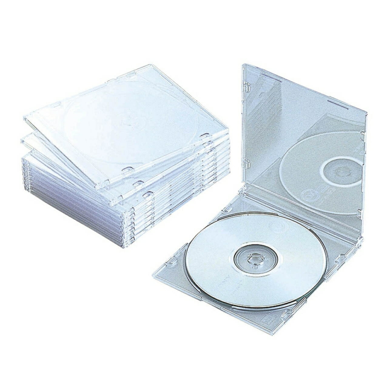 樂天商城 - CD/DVDスリムプラケース/1枚収納/10パック/クリアエレコム株式会社
