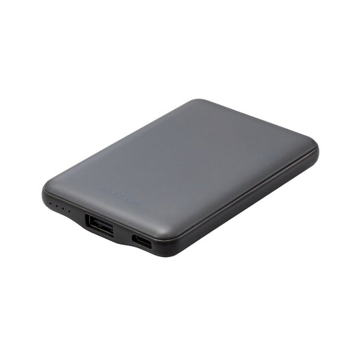 モバイルバッテリー/リチウムイオン電池/おまかせ充電対応/12W対応/USB-A出力1ポート/Type-C入力5000mAh/ダークグレーエレコム株式会社 モバイルバッテリー/リチウムイオン電池/おまかせ充電対応/12W対応/USB-A出力1ポート/Type-C入力5000mAh/ダークグレーエレコム株式会社