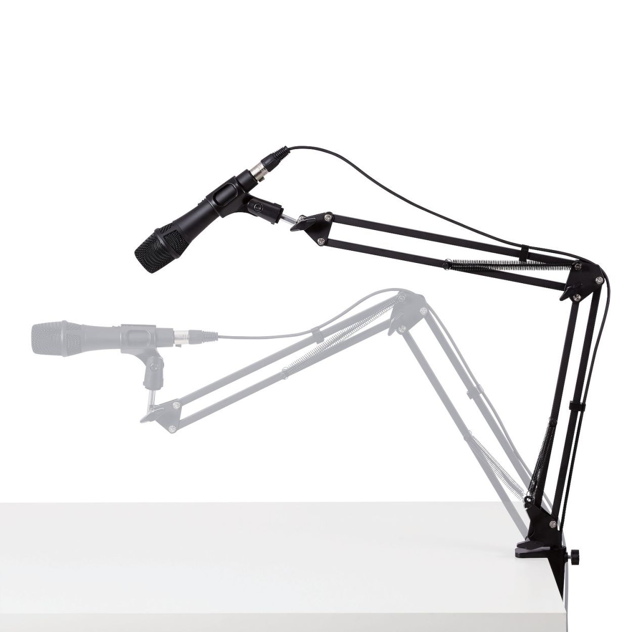 マイクスタンド/フレキシブルアーム型/保護クッションシート付き/コードホルダー付き/ブラックエレコム株式会社