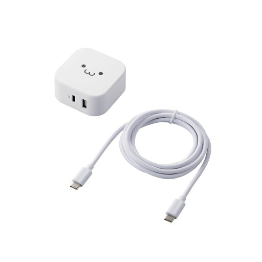 AC充電器/スマホ・タブレット用/USB Power Delivery準拠/20W+12W/USB-C1ポート/USB-A1ポート/ケーブル同梱/1.5m/ホワイトフェイスエレコム株式会社 AC充電器/スマホ・タブレット用/USB Power Delivery準拠/20W+12W/USB-C1ポート/USB-A1ポート/ケーブル同梱/1.5m/ホワイトフェイスエレコム株式会社