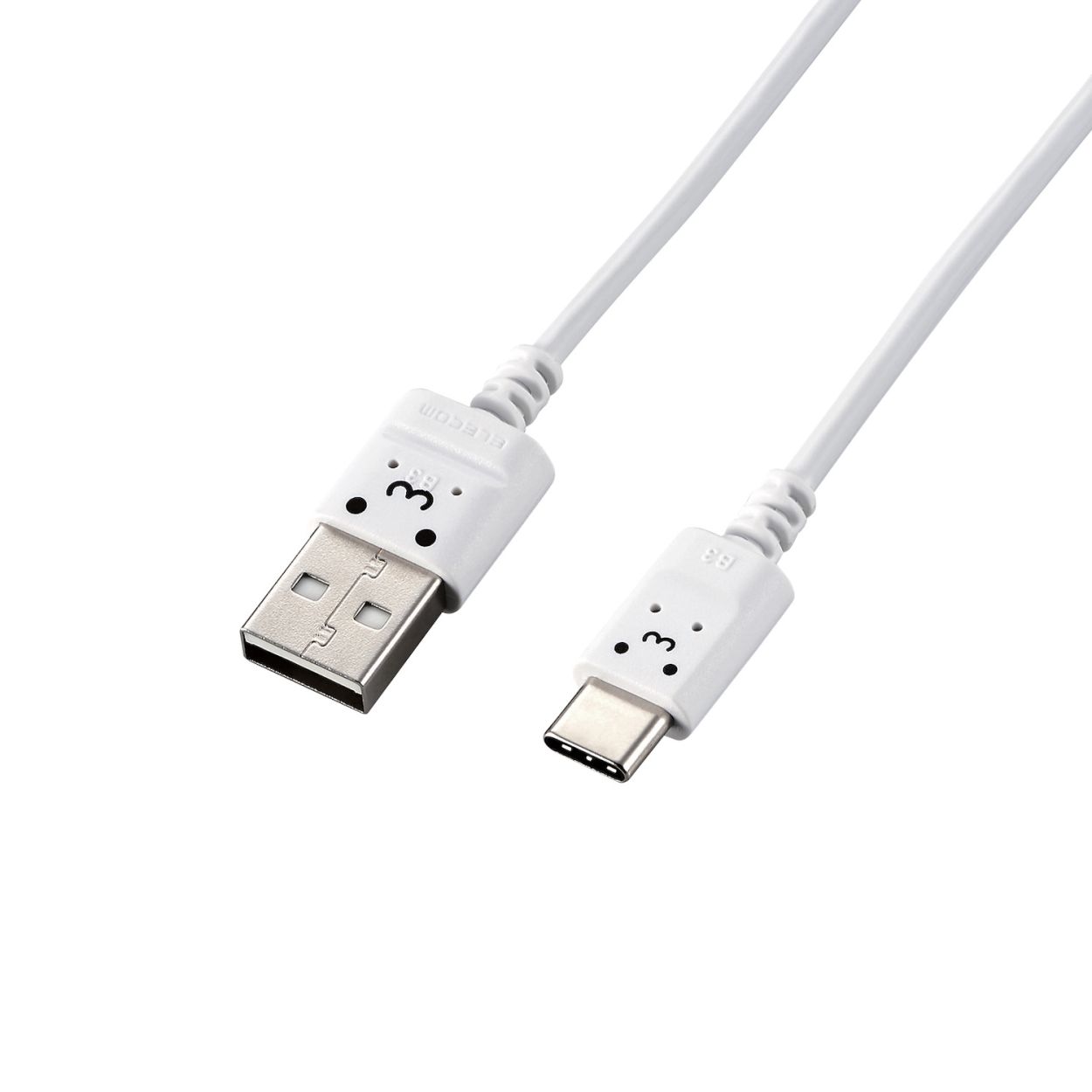 USB Type-Cケーブル/スマホ用/USB(A-C)/極細/1.0m/ホワイトフェイスエレコム株式会社