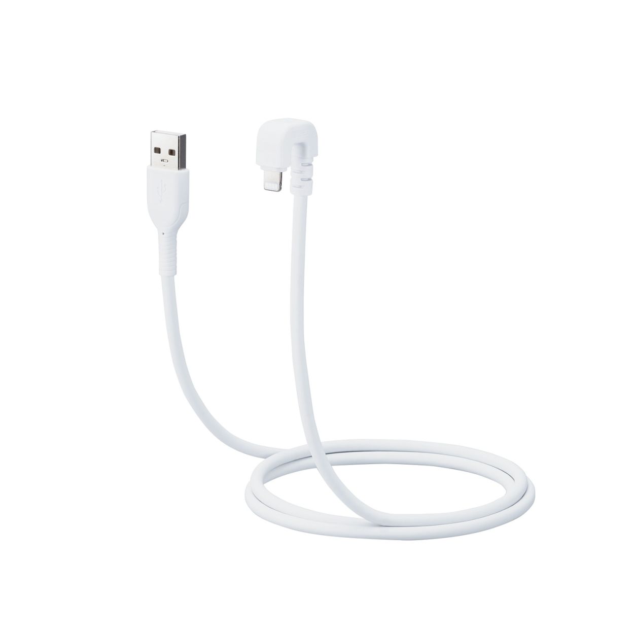 USB-A to Lightningケーブル/U字/なめらか/1.2m/ホワイトエレコム株式会社