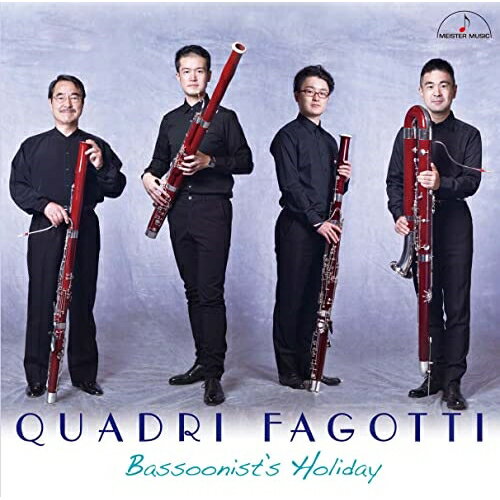 【 お取り寄せにお時間をいただく商品となります 】　・入荷まで長期お時間をいただく場合がございます。　・メーカーの在庫状況によってはお取り寄せが出来ない場合がございます。　・発送の都合上すべて揃い次第となりますので単品でのご注文をオススメいたします。　・手配前に「ご継続」か「キャンセル」のご確認を行わせていただく場合がございます。　当店からのメールを必ず受信できるようにご設定をお願いいたします。 ファゴット吹きの休日クアドリ・ファゴッティクアドリファゴッティ くあどりふぁごってぃ　発売日 : 2023年2月25日　種別 : CD　JAN : 4944099451533　商品番号 : MM-4515【商品紹介】キャッチーなメロディを皮切りに、様々に趣向を凝らした作品がめくるめく展開する。管楽器の中で再低音を持つコントラファゴットのビロードの響きに支えられ、機動性高いアンサンブルが緻密に展開していく様は圧巻です。クアドリ・ファゴッティは、大御所・岡崎耕治を筆頭に、ソリストとしてまたオーケストラ団員として活躍の若手名手が集ったアンサンブル。コントラファゴットはその第一人者の呼び声高い山田知史が奏でます。独自のやわらかな響きと美しいハーモニーに加え、ソリスティックな展開部分では様々な表情の歌を響かせる。同楽器の多様性を存分に楽しめる他にはないプログラムです。【収録内容】CD:11.ファゴット吹きの休日2.歌劇「山猫」より「パソドブレ」3.小さなコケット(浮気な娘)4.バイ・ヘック5.ザ・ファニー・バニー・ハグ6.ソアヴィナ7.ディヴェルティメント I.Allegro8.ディヴェルティメント II.Alla Siciliana, Non troppo lento9.ディヴェルティメント III.Scherzo Molto vivace10.ディヴェルティメント IV.Finale, Allegro giocoso11.ミスター・ミッドシップマン・バスーンブロワー I.Introduction12.ミスター・ミッドシップマン・バスーンブロワー II.Rum13.ミスター・ミッドシップマン・バスーンブロワー III.Bourbon14.ミスター・ミッドシップマン・バスーンブロワー IV.Napoleon Brandy15.ミスター・ミッドシップマン・バスーンブロワー V.Vodka16.フェーンシュトゥッケ I.Marcia Funebre17.フェーンシュトゥッケ II.Andante con moto18.フェーンシュトゥッケ III.Tempo di rock en roll19.フェーンシュトゥッケ IV.Andante con moto20.フェーンシュトゥッケ V.Allegro21.フェーンシュトゥッケ VI.Moderato22.フェーンシュトゥッケ VII.Presto23.勇敢な騎士とその友人たち Nicht zu schnell24.勇敢な騎士とその友人たち Var.1; Vivo misterioso25.勇敢な騎士とその友人たち Var.2; Lebhaft26.勇敢な騎士とその友人たち Var.3; Moderato27.勇敢な騎士とその友人たち Var.4; Furioso(Presto)28.ソナタ 第6番 作品34-6 I.Adagio29.ソナタ 第6番 作品34-6 II.Allegro30.ソナタ 第6番 作品34-6 III.Largo31.ソナタ 第6番 作品34-6 IV.Allegro32.カノン