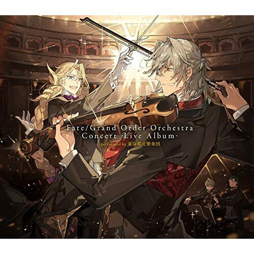 Fate/Grand Order Orchestra Concert -Live Album- performed by 東京都交響楽団 (通常盤)ゲーム・ミュージック東京都交響楽団　発売日 : 2019年7月31日　種別 : CD　JAN : 4534530117311　商品番号 : SVWC-70434【商品紹介】さあ、音楽の時間をはじめよう──『Fate/Grand Order』を彩る楽曲の数々が、メインコンポーザー・芳賀敬太 完全監修によるフルオーケストラアレンジメントで新たな輝きを放つ。2019年4月3日(水)開催 『Fate/Grand Order Orchestra Concert performed by 東京都交響楽団』(会場:東京芸術劇場 コンサートホール) の公演の模様を収録したライブアルバム。【収録内容】CD:11.Grand Order/カルデア(orchestra ver.)2.炎上汚染都市:冬木(orchestra ver.)3.人理の光(orchestra ver.)4.邪竜百年戦争:オルレアン(orchestra ver.)5.聞き慣れたメロディー(orchestra ver.)6.エマージェンシー(orchestra ver.)7.集いし英雄/鋼の矜持/勝利(orchestra ver.)8.不屈の覚悟(orchestra ver.)9.運命 〜GRAND BATTLE〜(orchestra ver.)CD:21.イグニッション/解き放つ力(orchestra ver.)2.人理の錨 〜魔神柱戦〜(orchestra ver.)3.神聖円卓領域:キャメロット(orchestra ver.)4.最果ての死闘 〜女神ロンゴミニアド戦〜(orchestra ver.)5.絶対魔獣戦線:メソポタミア(orchestra ver.)6.BEAST II 〜ティアマト戦〜(orchestra ver.)7.Fate/Grand Order(orchestra ver.)8.絆/蒼穹の未来(orchestra ver.)9.outbreak 〜FGO〜(orchestra ver.)10.色彩 〜訣別の時来たれり〜(orchestra ver.)