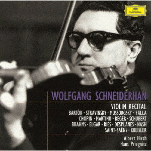 愛の喜び、ウィーン奇想曲〜 ヴァイオリン・リサイタル (UHQCD) (初回生産限定盤)ヴォルフガング・シュナイダーハンシュナイダーハン ボルフガング しゅないだーはん ぼるふがんぐ　発売日 : 2025年4月02日　種別 : CD　JAN : 4988031753552　商品番号 : UCCG-41221【商品紹介】このアルバムは、1950年代末にドイツで45回転のEP盤4枚で発売された小品集を中心にまとめられたアルバムです。シュナイダーハンらしく、作品に誠実に向き合い、彼ならではの表現を貫いたものとなっています。その後、ステレオ時代に彼はこのような小品を録音しなかったため、貴重な記録となっています。【収録内容】CD:11.6つのルーマニア民俗舞曲 Sz.562.ロシアの乙女の歌〜歌劇(マヴラ)から3.ロシア舞曲〜バレエ(ペトルーシュカ)から4.ゴパーク〜歌劇(ソロチンスクの市)から5.ヘブライの歌6.スペイン舞曲〜歌劇(はかなき人生)から7.ノクターン 作品9の28.アラベスク〜リズム練習曲 第4番9.子守歌 ト長調〜小品集 作品79d10.蜜蜂〜(バガテル) 作品13の911.ハンガリー舞曲 第5番12.気まぐれな女 作品1713.常動曲〜組曲 第3番 作品34の514.イントラーダ(アダージョ)15.メヌエット ニ長調16.白鳥〜(動物の謝肉祭) から17.ウィーン奇想曲 作品218.愛の悲しみ19.愛の喜び
