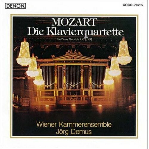 モーツァルト:ピアノ四重奏曲 第1番 ト短調 K.478/第2番 変ホ長調 K.493イェルク・デムス/ウィーン室内合奏団デムス イェルク/ウィーンシツナイガッソウダン でむす いぇるく/うぃーんしつないがっそうだん　発売日 : 2005年12月21日　種別 : CD　JAN : 4988001961666　商品番号 : COCO-70795【商品紹介】DENONのクラシック廉価盤シリーズ'CREST 1000'の第5回発売分(全50タイトル)。本作は、イェルク・デムス/ウィーン室内合奏団による第271弾。1979年録音盤。【収録内容】CD:11.ピアノ四重奏曲 第1番 ト短調 K.478 I- Allegro2.ピアノ四重奏曲 第1番 ト短調 K.478 II- Andante3.ピアノ四重奏曲 第1番 ト短調 K.478 III- Rondo(Allegro)4.ピアノ四重奏曲 第2番 変ホ長調 K.493 I- Allegro5.ピアノ四重奏曲 第2番 変ホ長調 K.493 II- Larghetto6.ピアノ四重奏曲 第2番 変ホ長調 K.493 III- Allegretto