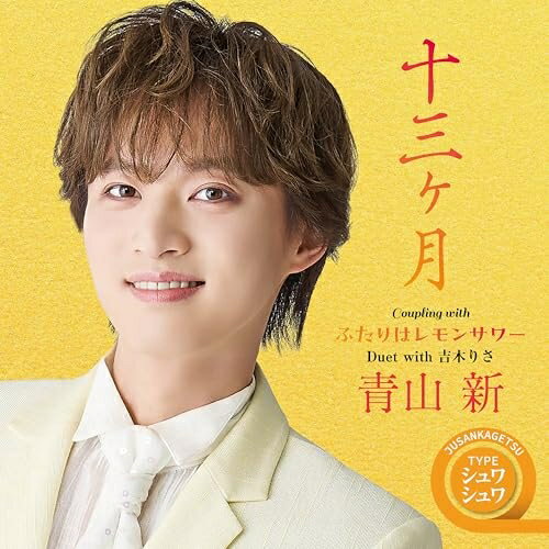 十三ヶ月 C/W ふたりはレモンサワー (メロ譜、ワンポイントアドバイス付) (追撃盤/TYPE シュワシュワ)青山新アオヤマシン あおやましん　発売日 : 2026年6月24日　種別 : CD　JAN : 4988004185229　商品番号 : TECA-26025【商品紹介】女唄なら青山 新!最新曲『十三ヶ月』追撃盤を3タイプ同時発売。TYPEシュワシュワには地元浦安の先輩タレント吉木りささんとのデュエット曲「ふたりはレモンサワー」を収録。【収録内容】CD:11.十三ヶ月2.ふたりはレモンサワー3.十三ヶ月(オリジナル・カラオケ)4.十三ヶ月(メロ入りカラオケ)5.ふたりはレモンサワー(オリジナル・カラオケ)