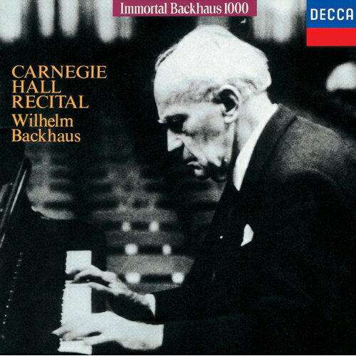 バックハウス/カーネギー・ホール・リサイタル (限定盤)ヴィルヘルム・バックハウスバックハウス ビルヘルム ばっくはうす びるへるむ　発売日 : 2022年11月16日　種別 : CD　JAN : 4988005359568　商品番号 : UCCD-9183【商品紹介】鍵盤の獅子王'の異名を持つ、ピアニスト/ヴィルヘルム・バックハウス演奏による'不滅のバックハウス1000'シリーズ。1954年録音盤。【収録内容】CD:11.ピアノ・ソナタ 第8番 ハ短調、Op.13「悲愴」 第1楽章:グラーヴェ-アレグロ・ディ・モルト・エ・コン・ブリオ(モノラル録音)2.ピアノ・ソナタ 第8番 ハ短調、Op.13「悲愴」 第2楽章:アダージョ・カンタービレ(モノラル録音)3.ピアノ・ソナタ 第8番 ハ短調、Op.13「悲愴」 第3楽章:ロンド(アレグロ)(モノラル録音)4.ピアノ・ソナタ 第17番 ニ短調、Op.31-2「テンペスト」 第1楽章:ラルゴ-アレグロ(モノラル録音)5.ピアノ・ソナタ 第17番 ニ短調、Op.31-2「テンペスト」 第2楽章:アダージョ(モノラル録音)6.ピアノ・ソナタ 第17番 ニ短調、Op.31-2「テンペスト」 第3楽章:アレグレット(モノラル録音)7.ピアノ・ソナタ 第26番 変ホ長調、Op.81a「告別」 第1楽章:告別(アダージョ-アレグロ)(モノラル録音)8.ピアノ・ソナタ 第26番 変ホ長調、Op.81a「告別」 第2楽章:不在(アンダンテ・エスプレッシーヴォ)(モノラル録音)9.ピアノ・ソナタ 第26番 変ホ長調、Op.81a「告別」 第3楽章:再会(ヴィヴァーチッシマメンテ)(モノラル録音)CD:21.ピアノ・ソナタ 第25番 ト長調、Op.79「かっこう」 第1楽章:プレスト・アラ・テデスカ(モノラル録音)2.ピアノ・ソナタ 第25番 ト長調、Op.79「かっこう」 第2楽章:アンダンテ(モノラル録音)3.ピアノ・ソナタ 第25番 ト長調、Op.79「かっこう」 第3楽章:ヴィヴァーチェ(モノラル録音)4.ピアノ・ソナタ 第32番 ハ短調、Op.111 第1楽章:マエストーソ-アレグロ・コン・ブリオ・エド・アパッショナート(モノラル録音)5.ピアノ・ソナタ 第32番 ハ短調、Op.111 第2楽章:アリエッタ(アダージョ・モルト・センプリーチェ・エ・カンタービレ)(モノラル録音)6.即興曲 変イ長調、D.935-2(アンコール)(モノラル録音)7.幻想小曲集、Op.12より 第3曲「何故に?」(アンコール)(モノラル録音)8.ウィーンの夜会 第6番 イ長調、S.427-6(アンコール)(モノラル録音)9.間奏曲 ハ長調、Op.119-3(アンコール)(モノラル録音)