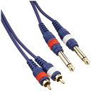 TRUE DYNA トゥルーダイナ オーディオ変換用 ラインケーブル TD-10PRC (1m Phone×2/RCA×2)