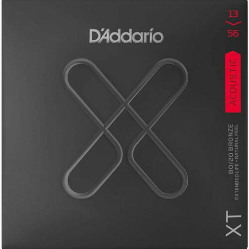 D'Addario ダダリオ アコースティックギター弦 XT コーティング弦 80/20ブロンズ Medium .013-.056 XTABR1356