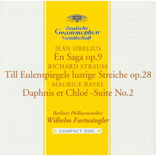 CD / ヴィルヘルム・フルトヴェングラー / シベリウス:交響詩(エン・サガ) ラヴェル:(ダフニスとクロエ)第2組曲 他 (UHQCD) (初回生産限定盤) / UCCG-41184